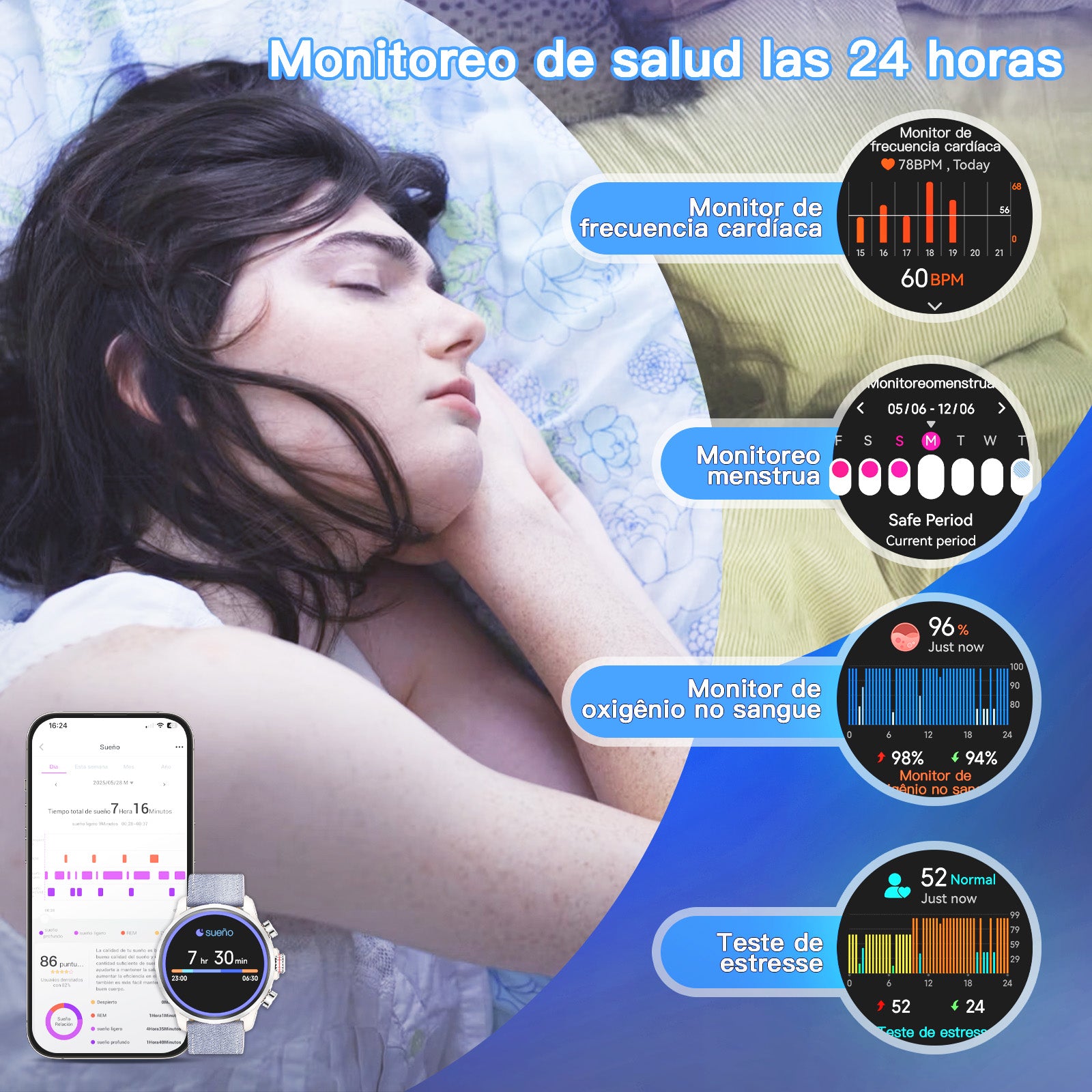 Kieslect reloj inteligente kr3 Correa de denim