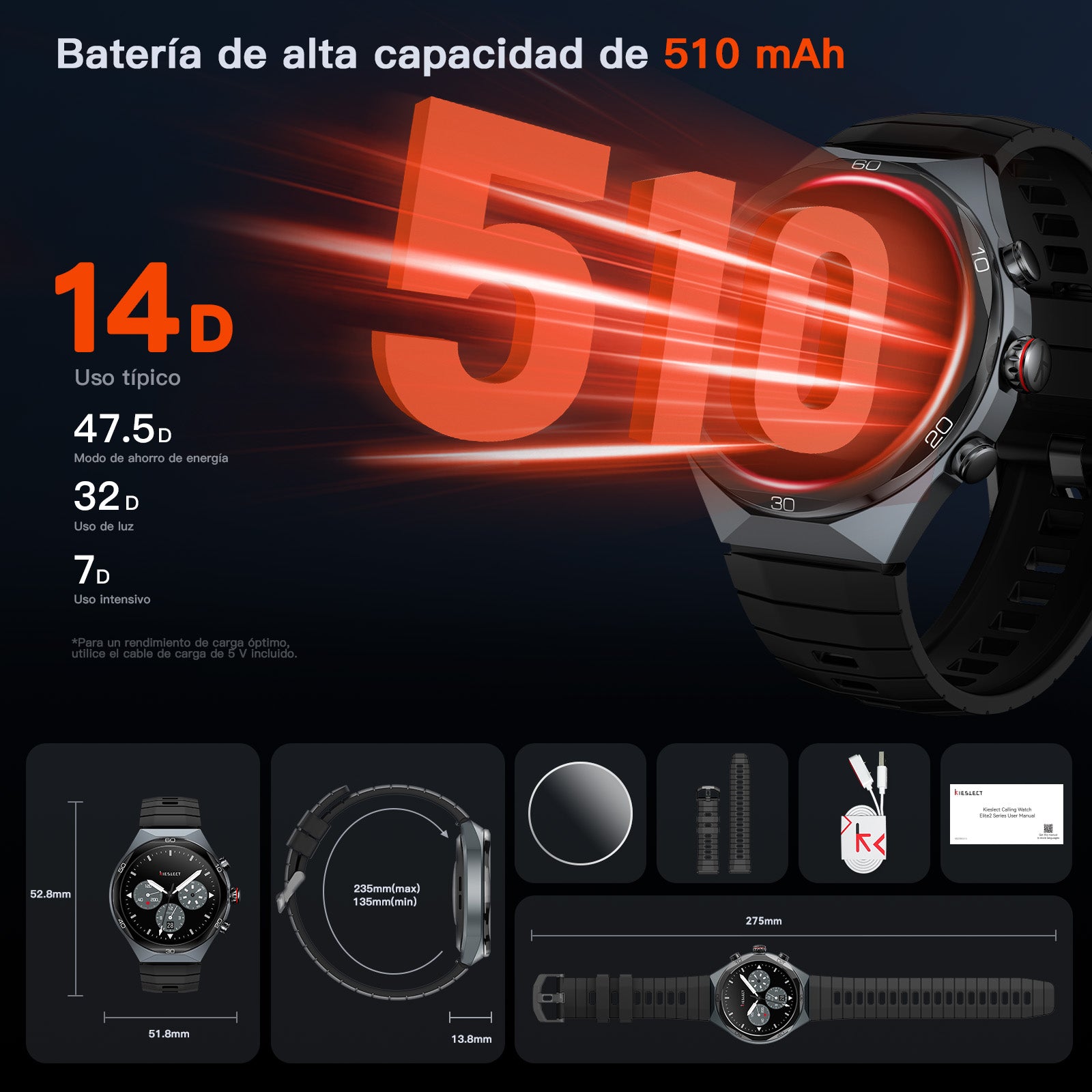 Reloje Smartwatch Inteligente Kieslect Elite2 Gps Ai Chatgpt 2025