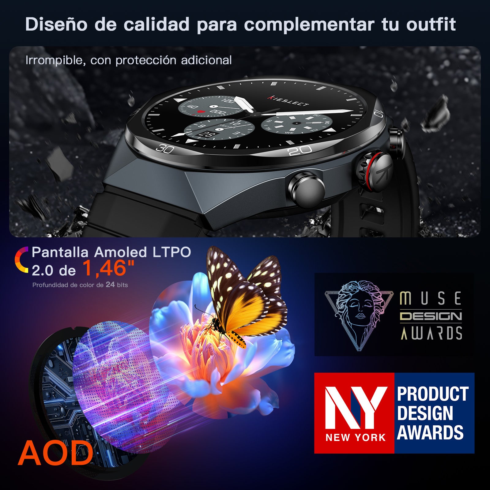 Reloje Smartwatch Inteligente Kieslect Elite2 Gps Ai Chatgpt 2025