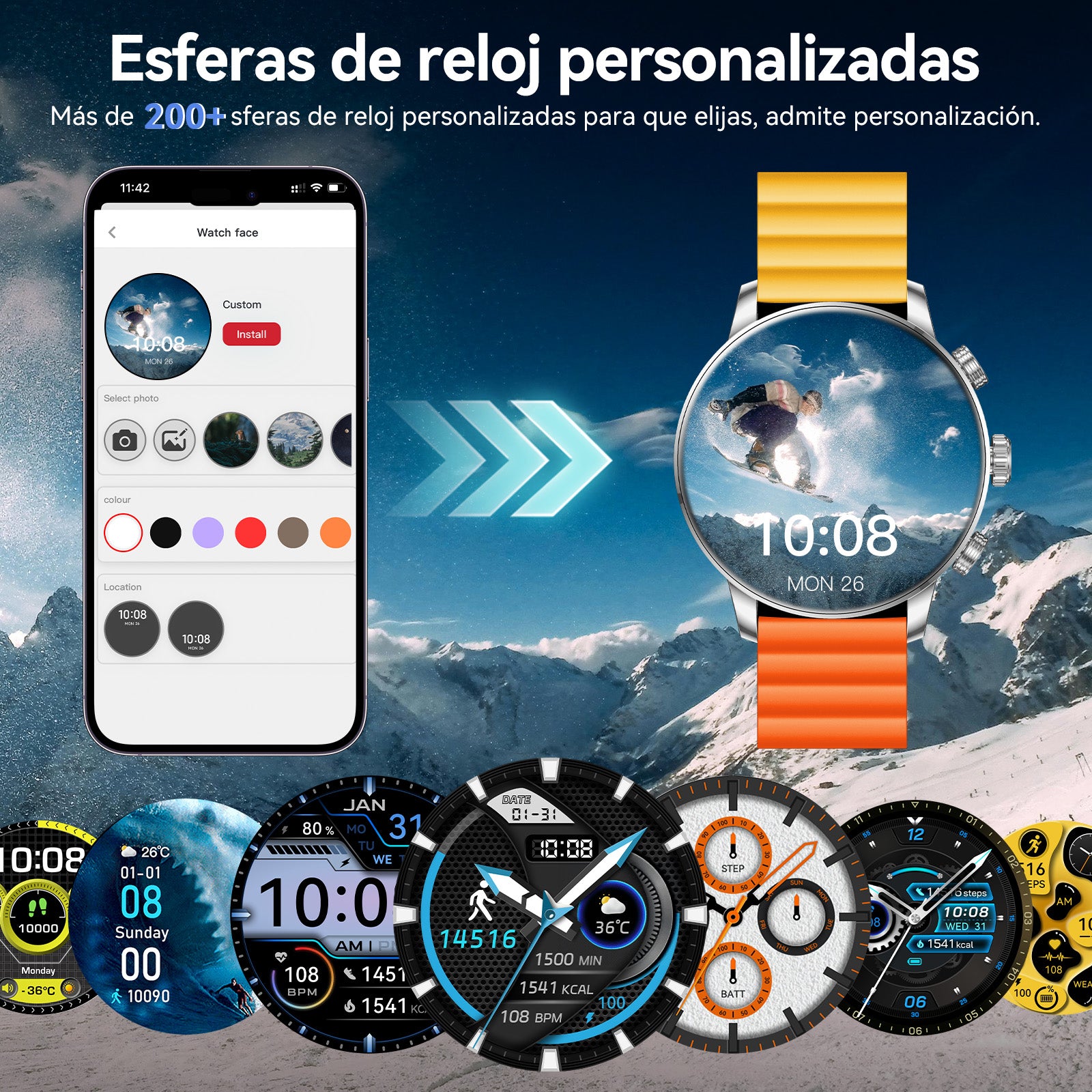 Reloj inteligente con función de llamada Kieslect Kr2 Pro