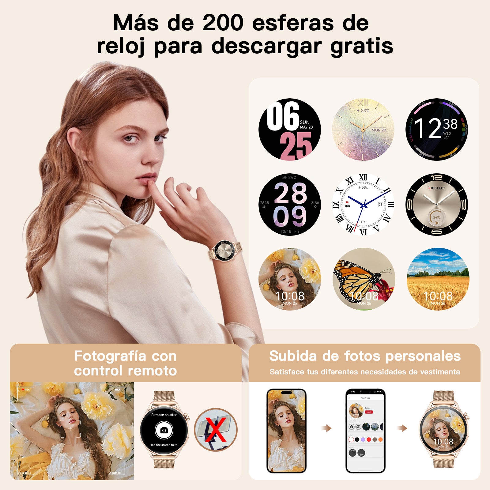 Kieslect Lora Reno3 Reloj Inteligente para mujer