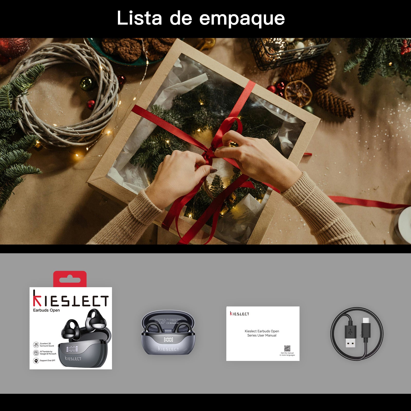 Kieslect Auriculares con gancho para la oreja earbuds open ai