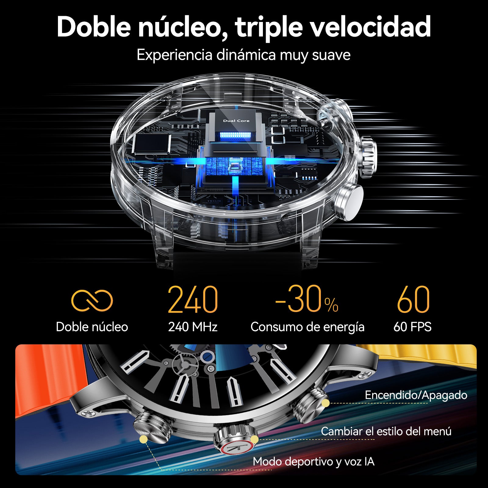 Reloj inteligente con función de llamada Kieslect Kr2 Pro